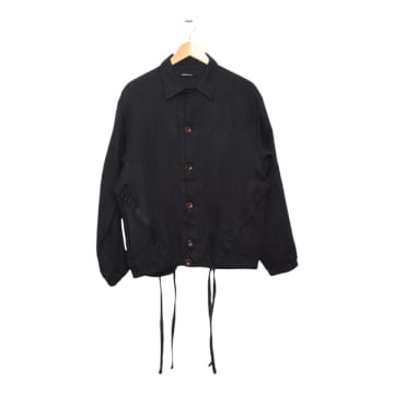 Frank Leder Washed Linen Jacket Black | ModeSens