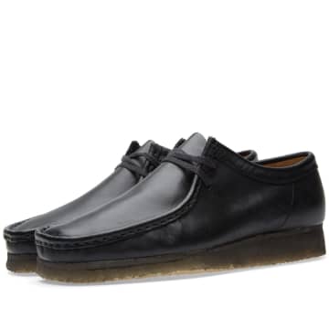 Clarks Originals Wallabee Black Leather | ModeSens