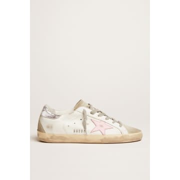 Golden Goose Super Star Leather Upper And Star Suede Toe And Spur