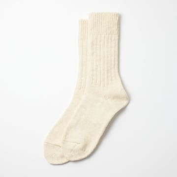 Rototo Low Gauge Slub Crew Socks Ecru | ModeSens