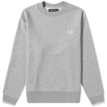 Fred Perry Crew Neck Sweatshirt Steel Marl | ModeSens