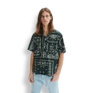 Delikatessen Short Sleeve Shirt Green Bandana Print | ModeSens