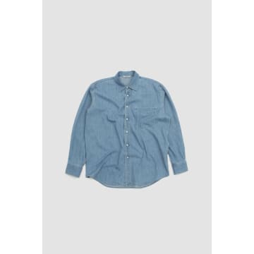 Auralee Selvedge Super Light Denim Shirt Indigo In Blue | ModeSens