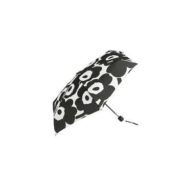 Marimekko Unikko Mini Manual Umbrella In Black | ModeSens