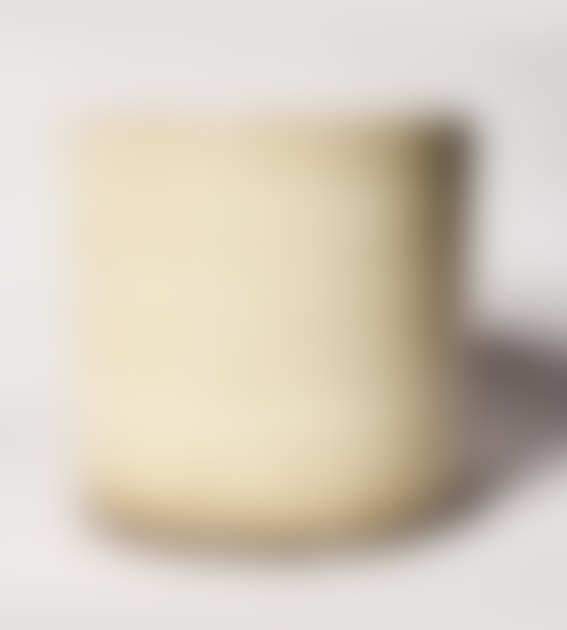 Cream Glazed Pot w/ Horizontal Spots - Large