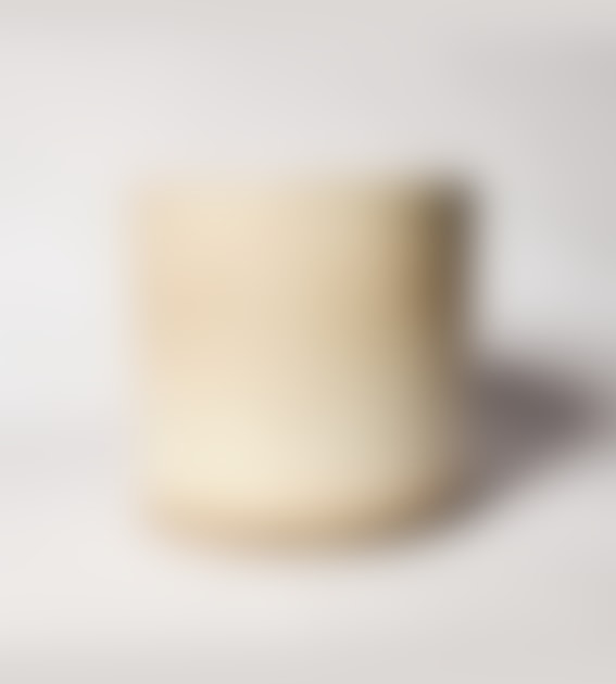 Wikholm Form Cream Glazed Pot w/ Vertical Spots