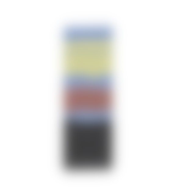 British Colour Standard Striped Rose Beige, Saxe Blue, Jet Black & Primrose Yellow Eco Dinner Candles