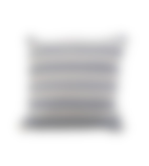 Small Kale Blue Stripe Linen Cushion