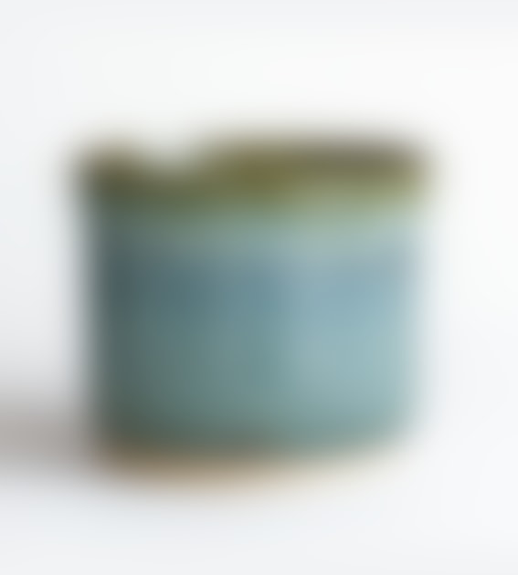 Forest Handmade Ceramic Pot w/ Green Drip Glaze - 17cm