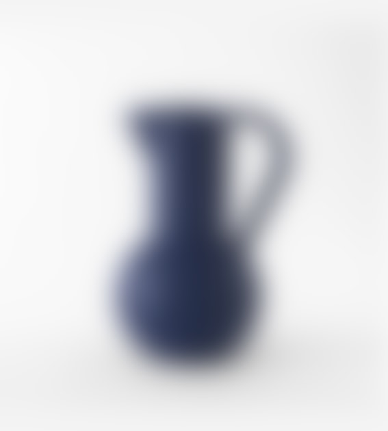 Large Blue Strøm Ceramic Jug