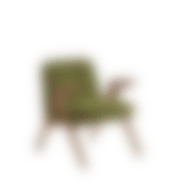 Bunny Armchair - Olive Green Velvet