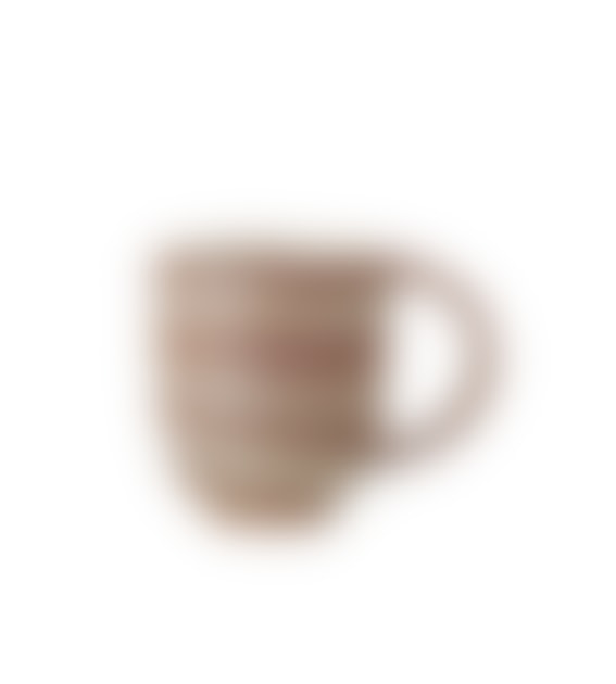 Peony Stoneware Mug In Brown Swirl