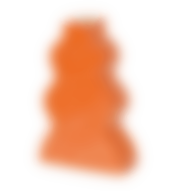Orange Wavy Vase