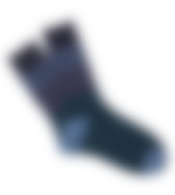 Anonymous Ism  Gradation Cable Crew Socks - Navy