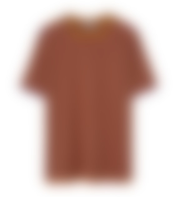 Loreak Mendian Zelai Stripe T-shirt Caramel