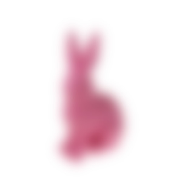 Werner Voss Large Bright Pink Resin Rabbit