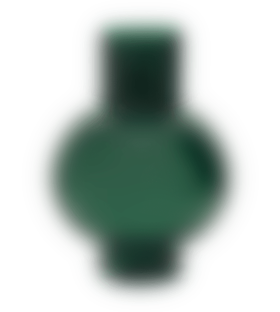 Vase Recycled Glass Tummy A, Duck Green