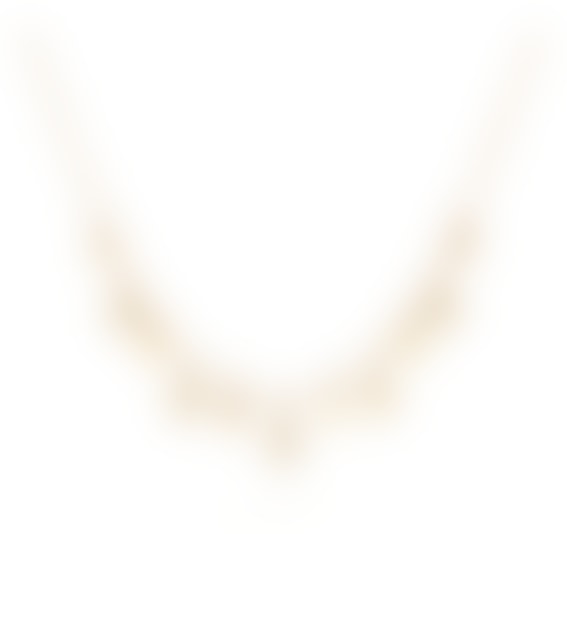Teardrop Charm Collar Necklace In Gold 4251ng Gld