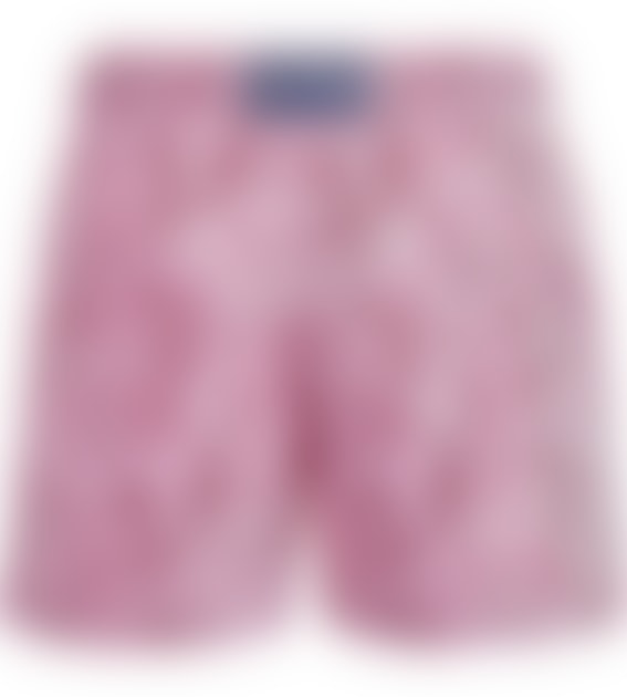Vilebrequin Moorise Swim Short Stretch Poulpe Eiffel Marshmallow Pink