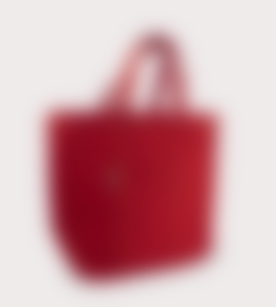 Square Canvas Tote Bag, Red