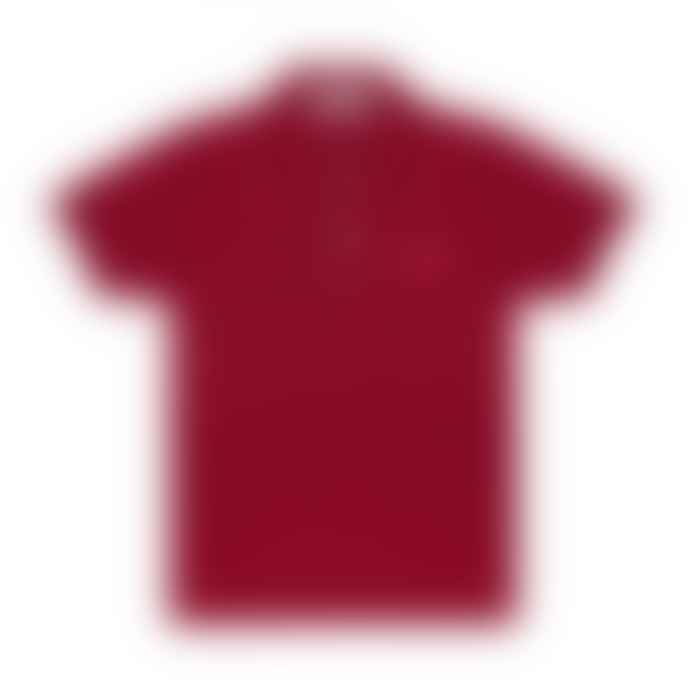 Comme des Garcon Play Big Red Heart Polo Shirt Burgundy