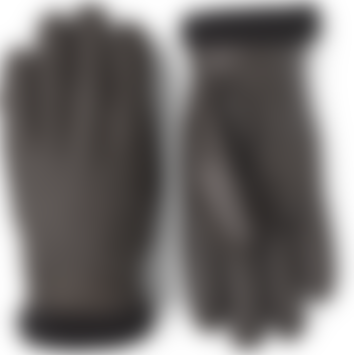 Hestra Deerskin Primaloft Rib Gloves (Dark Brown)