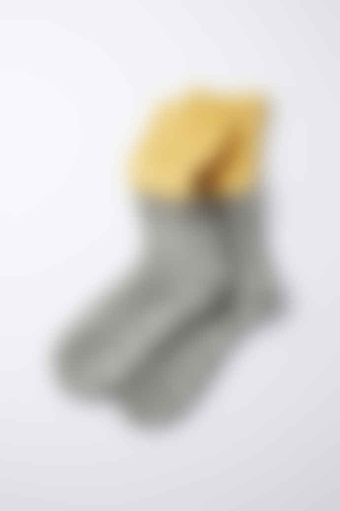 RoToTo Teasel Home Socks Yellow & Light Grey