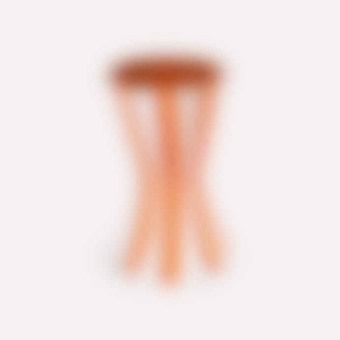 Casa Cubista Terracotta Beaker Vase with Orange Stripes