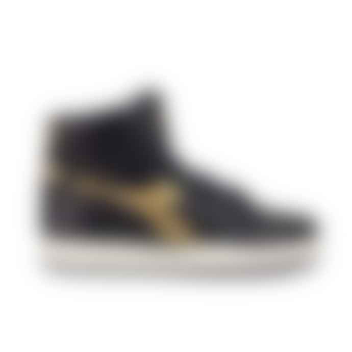 Diadora Black Gold Mi Basket New Moon Sneakers