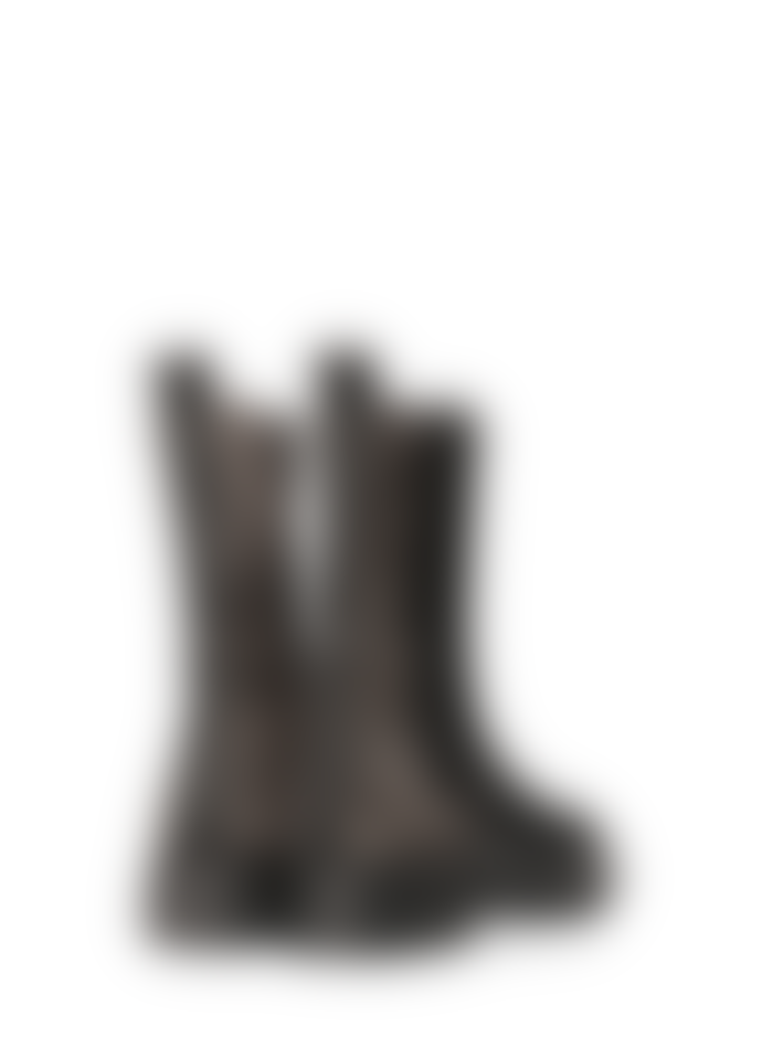 Maruti  Tobi Leather Boots In Pixel Black