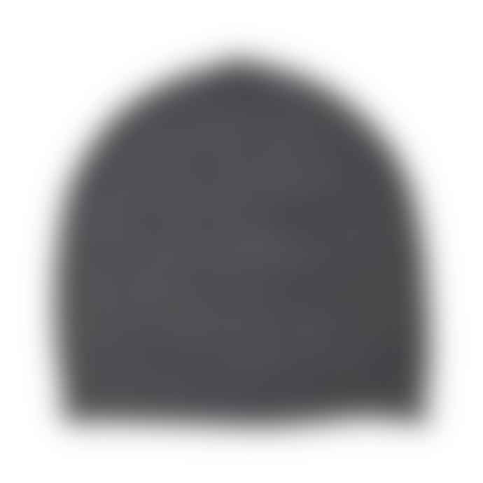 Somerville Cashmere Plain Knit Hat Dark Grey