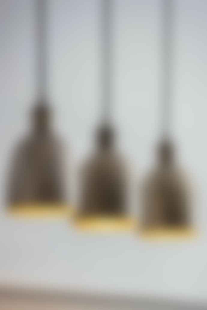 The Forest & Co. Trio Of Brass Pendant Lights