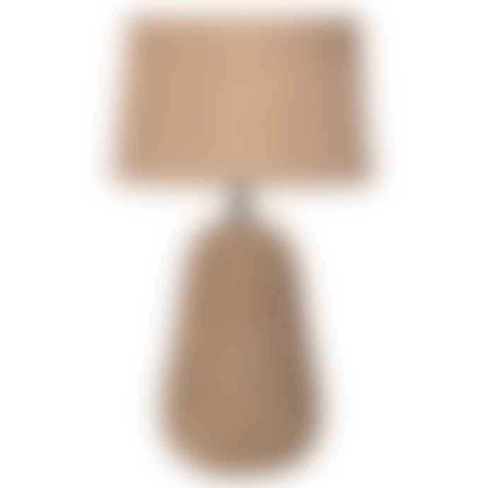 THE BROWNHOUSE INTERIORS Jute Table Lamp With Shade