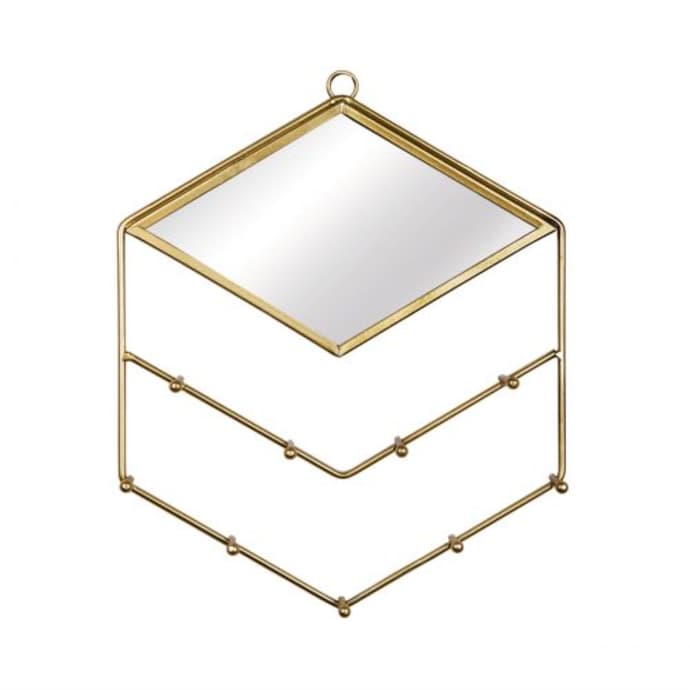 Trouva Gold Wand Sulle Mit Spiegel - Wall Mounted Jewellery Boxes