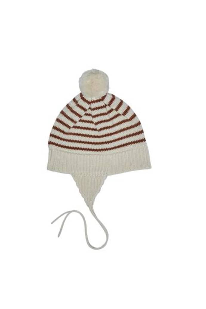 Trouva Bonnet Pompon Bebe Ember Ecru