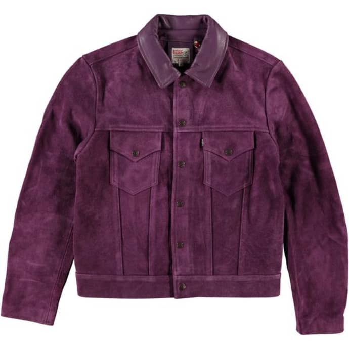 purple trucker jacket
