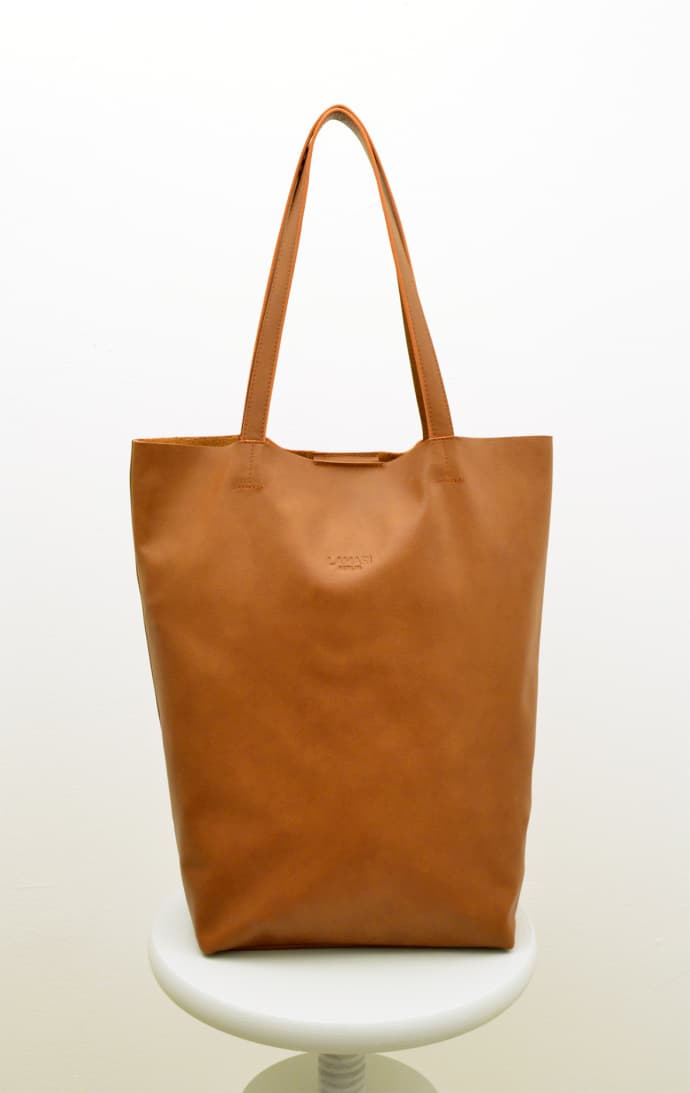 Trouva: Cognac Smooth Leather Tote Bag
