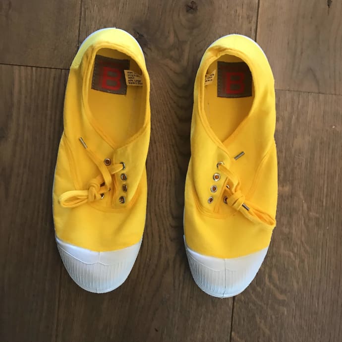 Trouva: Laced Tennis Shoe In Yellow