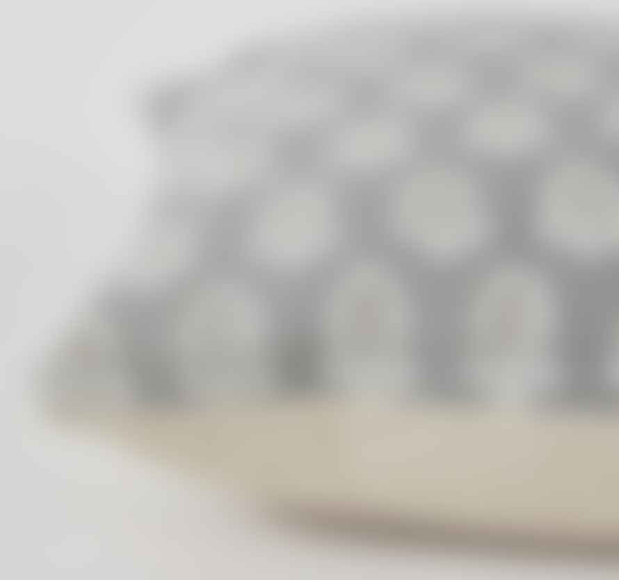 Weaver Green Jaipur Acorn Cushion Dove Grey/Shell 45 x 45cm