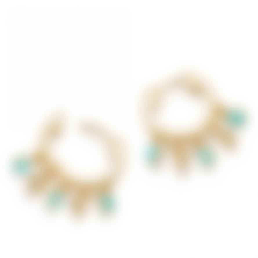 Astley Clarke Biography Droplet Turquoise Hoop Earrings