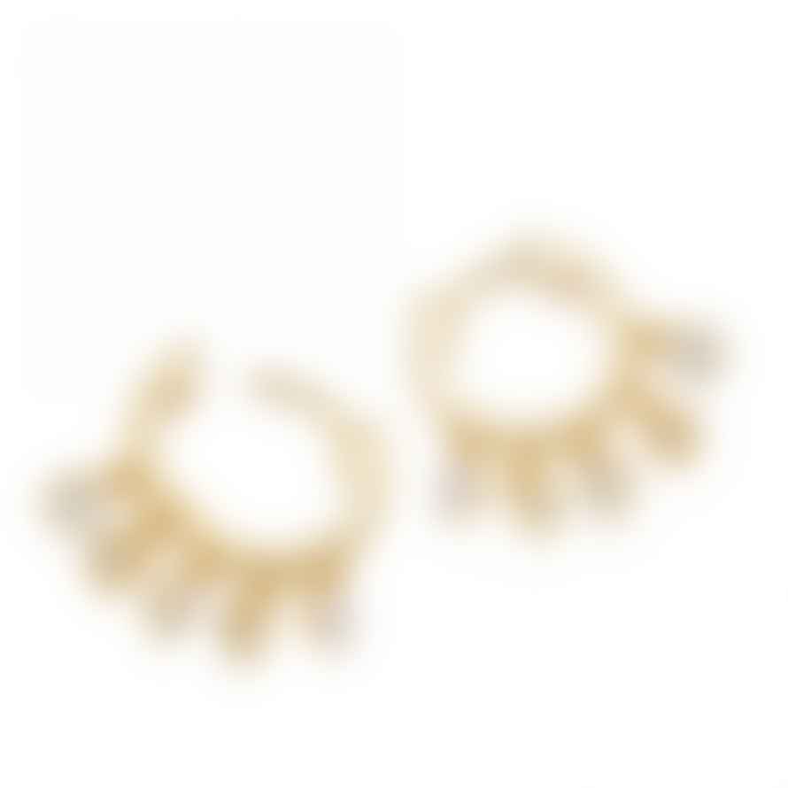 Astley Clarke Gold Biography Droplet Moonstone Hoop Earrings