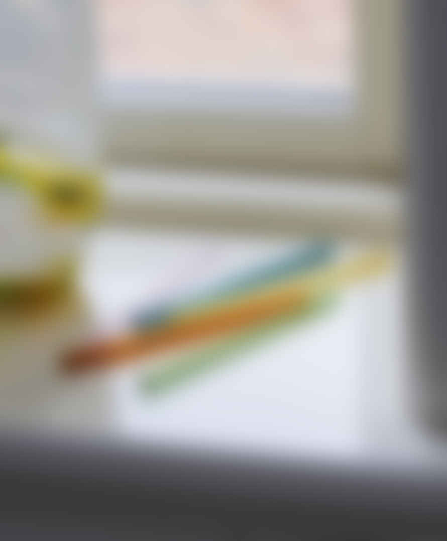 HAY Set of 6 Multicoloured Reusable Glass Sip Cocktail Straws