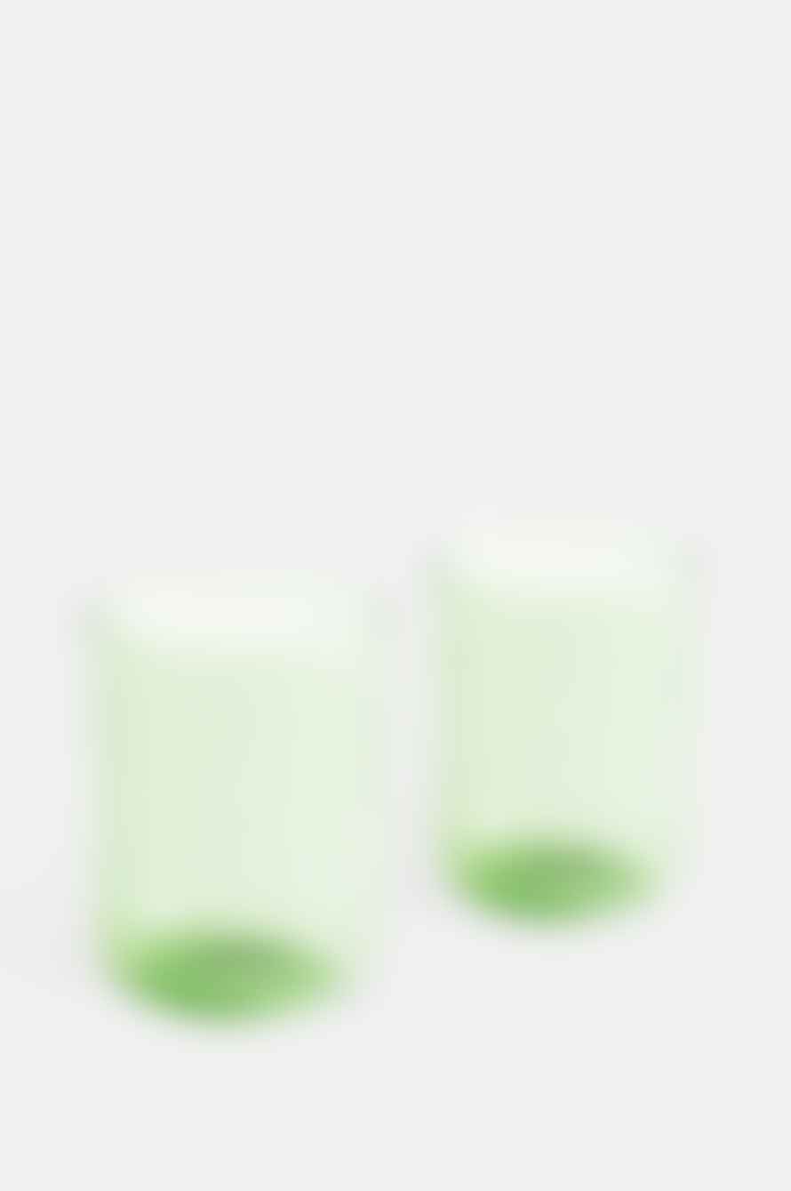HAY Set Of 2 Green Tint Tumblers