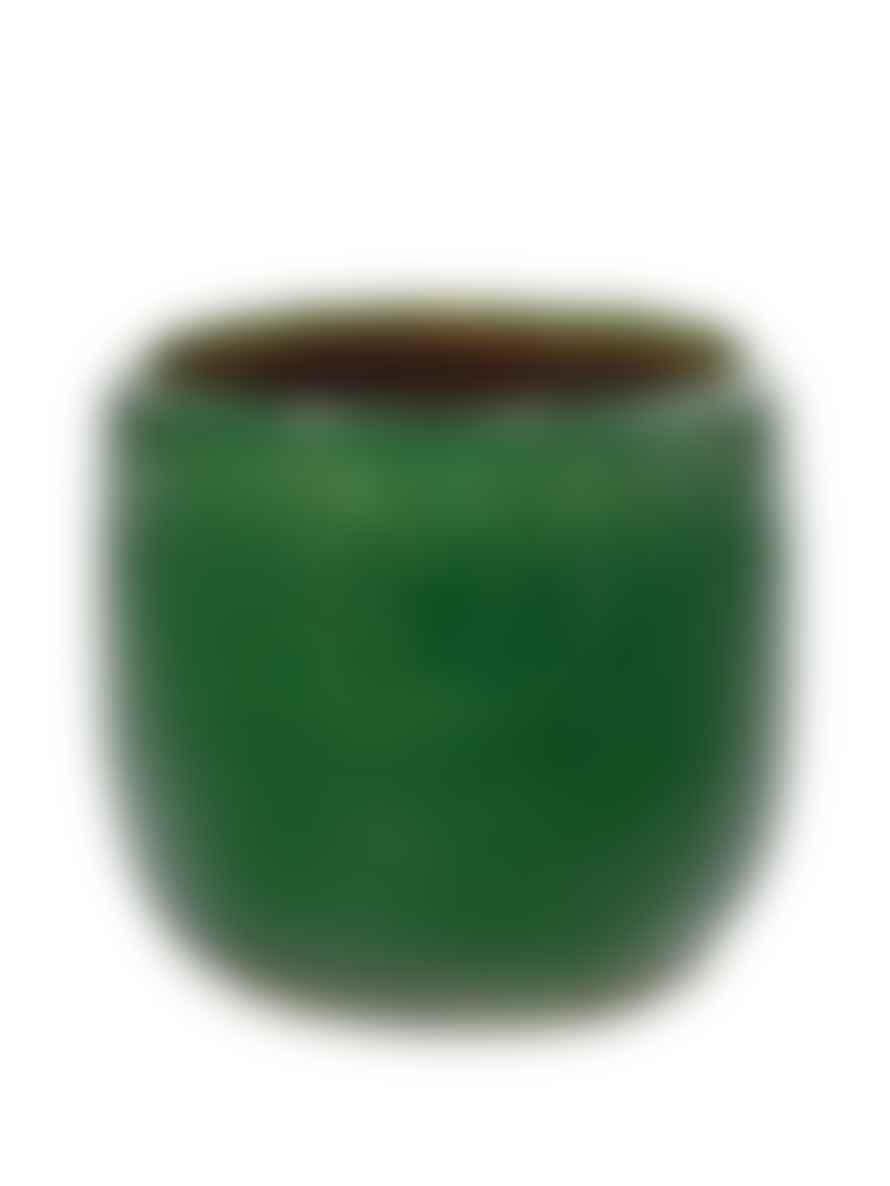 botanicalboysuk Costa Pot Green Glazed 18.5cm