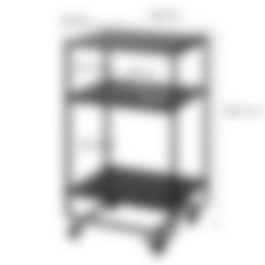 Yamazaki Tower 3 Tiered Wagon With 3 Shelves 4 Hooks Lockable Wheels And Handle In Black