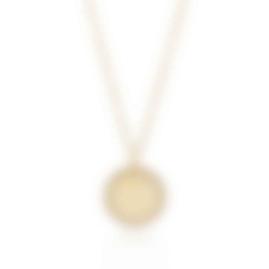Anna Beck Large Dotted Medallion Necklace Gold