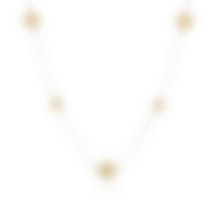 Anna Beck Dotted Station Necklace Gold