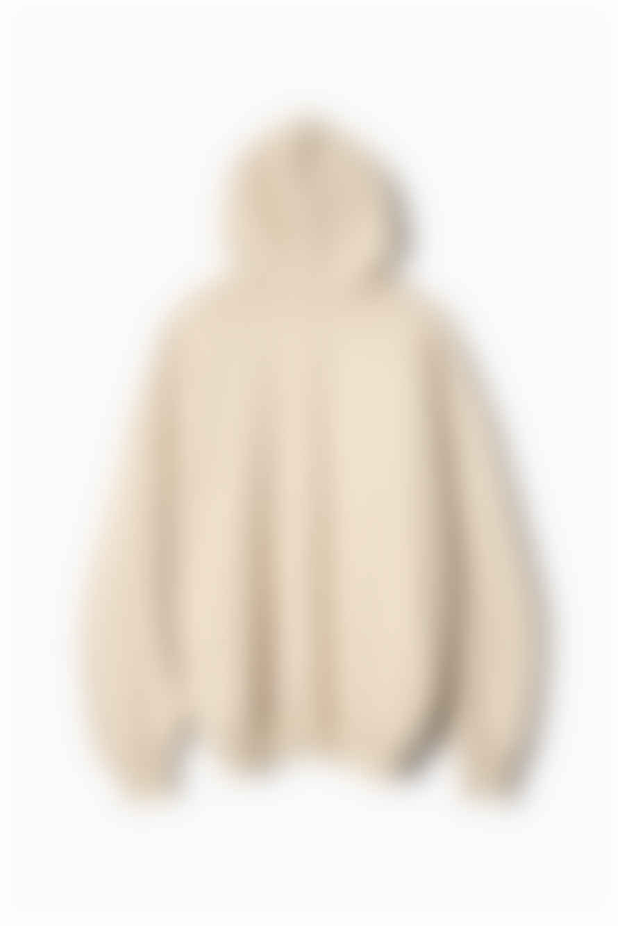 Partimento Cut Off Patch Pocket Hoodie in Beige