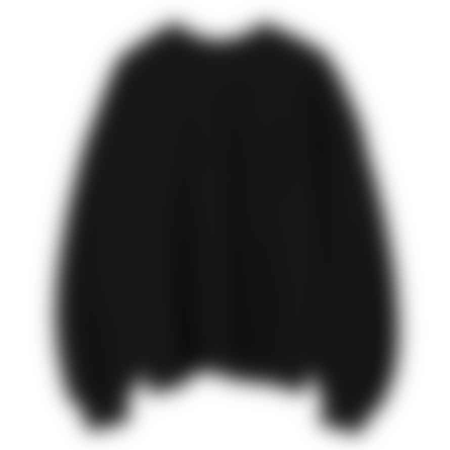 Partimento Smile Embroidered Logo Sweatshirt in Black