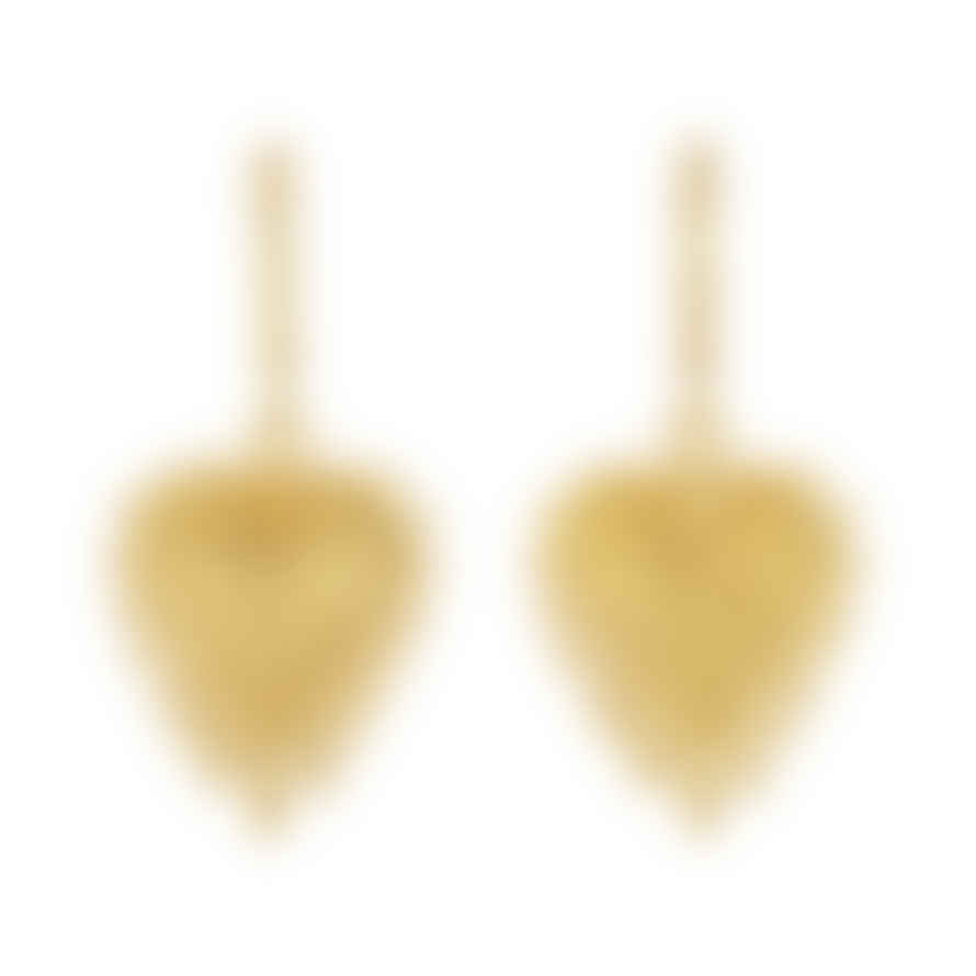 Zoe and Morgan  Heart Rays Earrings Gold